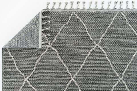 ELİT EL 02 GREY GRİ HAV TOZ VERMEZ ETNİK ÖRGÜ DESEN HASIR DOKUMA KESME YOLLUK MODERN SALON HALISI 80X500