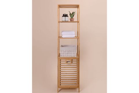 THE MİA BAMBU 4 RAFLI BANYO SEPETİ 160X40X33 CM