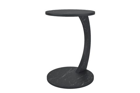 CLEO TEKERLEKLİ C SEHPA TEKERLEKLİ YAN SEHPA, SİYAH