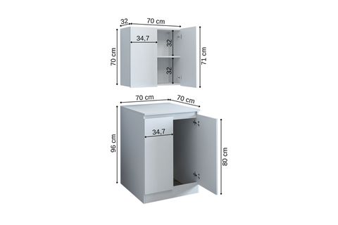ROOMART CD1 ÇAMAŞIR MAKİNESİ DOLAP TAKIMI, ÜST DOLAPLI, MAT BEYAZ