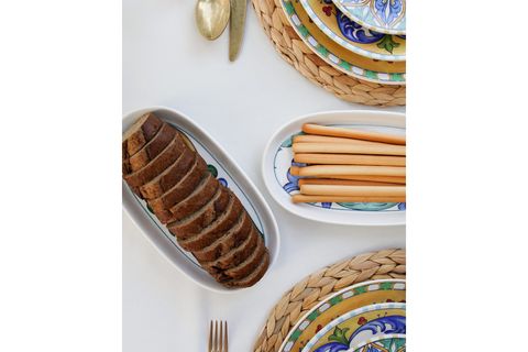 THE MİA LİMONCELLO OVAL SERVİS TABAĞI 2Lİ SET GRİ 23 CM