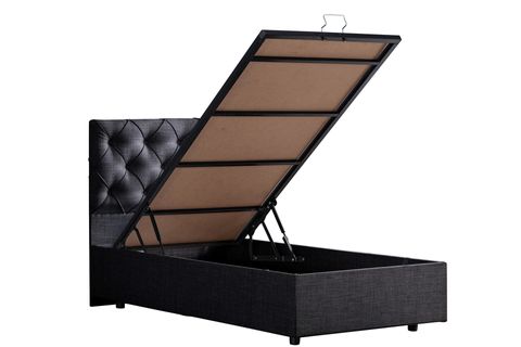 DOLCE BAZA BAŞLIK VE PLUS YATAK SETİ, ANTRASİT, 150X200
