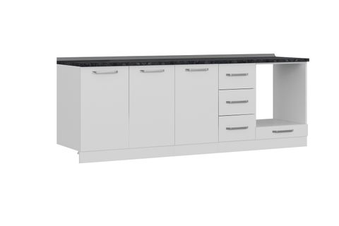 MİNAR 235 CM MUTFAK DOLABI BEYAZ 235-B3-ALT MODÜL