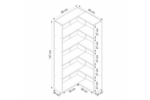 ADEL KÖŞE KİTAPLIK, BEYAZ, SET 4