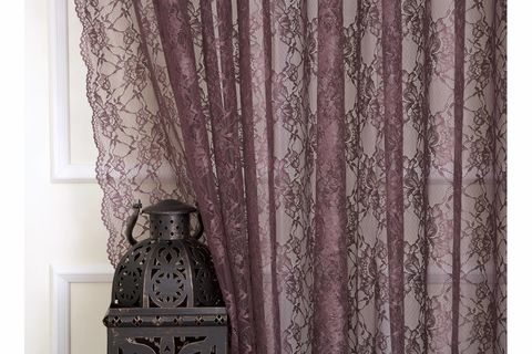 MASSARELLİ FRANSIZ DANTELİ FON TÜL MÜRDÜM RENGİ 1-2,5 ORTA SIK PİLE 110X260