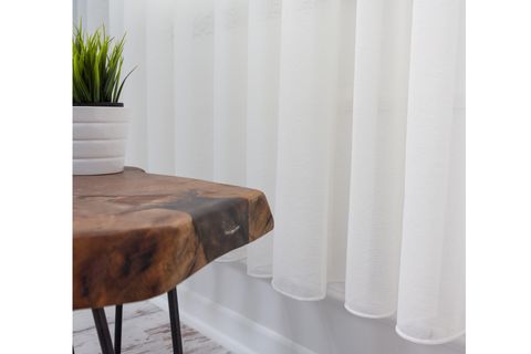 PAYİDAR KETEN DÜZ TÜL PERDE PİLESİZ EKRU 550X260