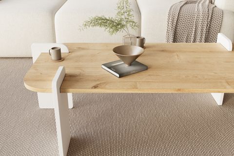 LEAPİRİ ORTA SEHPA MODERN BEYAZ NATURAL