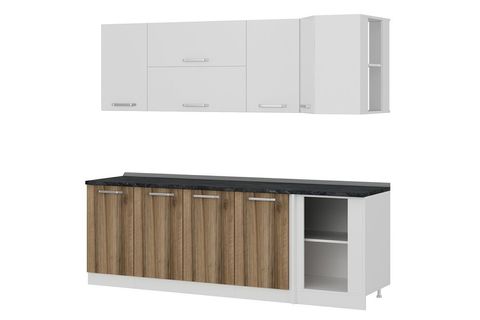 MİNAR 240CM KÖŞE MUTFAK DOLABI BEYAZ DORE K240D2