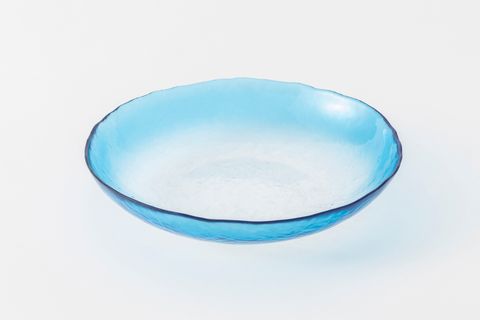 KİTCHEN ESSENTİALS ALTHEA CAM ÇUKUR YEMEK TABAĞI 21 CM, MAVİ