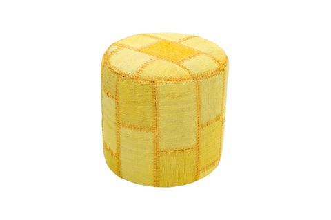 PATCHWORK EL DOKUMA PUF, SARI YAMA