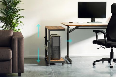 YÜKSEKLİK AYARLI YAZICI VE KASA SEHPASI, ÇAM, 45X30