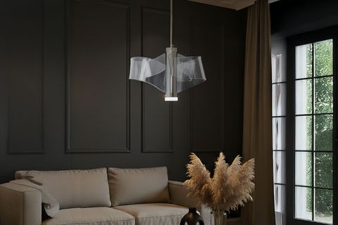 YEL LED AVİZE, KROM