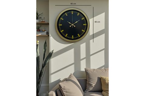 VİNTAGE  METAL MODERN DUVAR SAATİ 40 CM