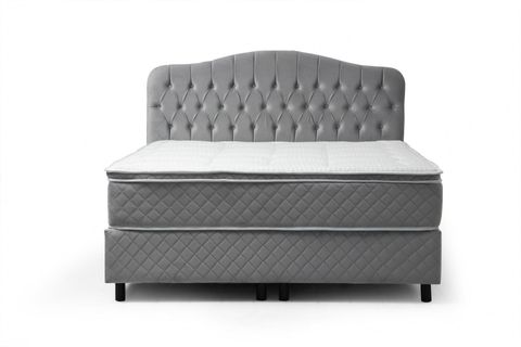 VASSİ MİRAY ÇİFT KİŞİLİK BAZA+BAŞLIK+YATAK, GRİ, 150X200