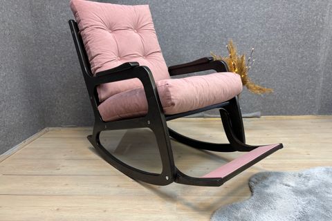 KONTES SALLANAN SANDALYE, PEMBE, WENGE SİYAH AYAKLI