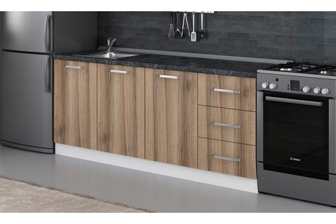 MİNAR 200 CM MUTFAK DOLABI BEYAZ DORE 200-D2-ALT MODÜL