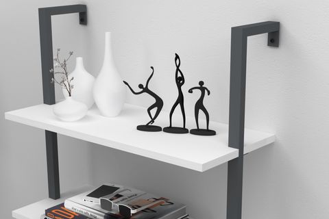 SODXWOOD NEW SMART KİTAPLIK, WOOD BEYAZ, 70 CM