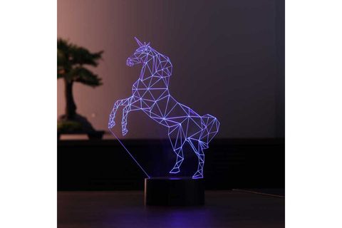 LED MASA LAMBASI, UNİCORN AT FİGÜRLÜ, RENKLİ