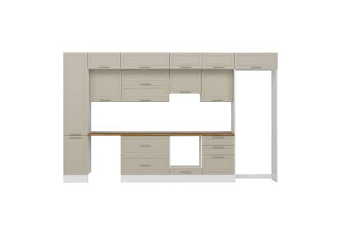 ALVİNKA 385X240 CM KLASİK MEBRAN MUTFAK DOLABI, MBB E80B45S60 1 MEBRAN KUMTAŞI SUNTALAM
