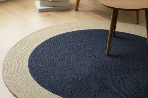 ORBIT YUVARLAK HALI, SİYAH NATURAL, 100 CM