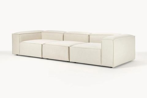 LENA ÜÇLÜ KETEN KOLTUK, KIRIK BEYAZ