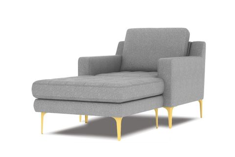 NORMOD MODÜLER UZANMALI TEKLİ KOLTUK, GRİ, METAL ALTIN AYAK