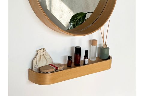 AHŞAP DOĞAL MASİF DUVAR RAFI, MEŞE