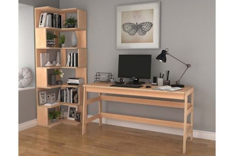 PİNO AHŞAP KÖŞE KİTAPLIK, NATURAL RENK