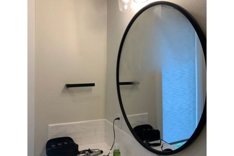 VİNDA LİNA YUVARLAK AYNA, SİYAH, 45X45