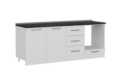 MİNAR 210 CM MUTFAK DOLABI BEYAZ 210-B6-ALT MODÜL