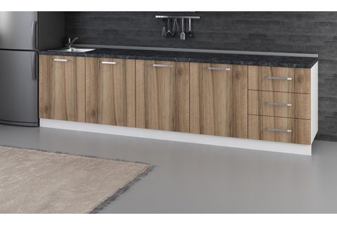 MİNAR 300 CM MUTFAK DOLABI BEYAZ DORE 300-D3-ALT MODÜL