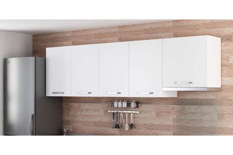 MİNAR 260 CM MUTFAK DOLABI BEYAZ 260-B7-ÜST MODÜL
