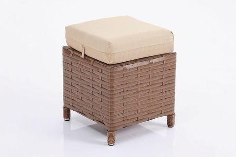 EREN RATTAN PUFLU 3+1+1 BAHÇE BALKON TAKIMI, KAHVE
