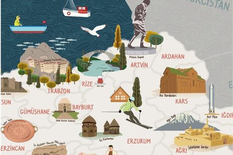 DREAMY KİDS TÜRKİYE HARİTASI ÇOCUK ODASI DUVAR KAĞIDI 200X175