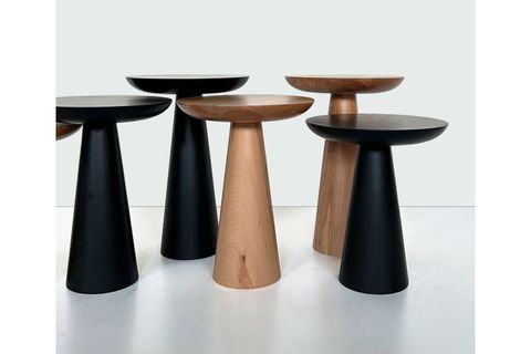 ZİGON MANTAR SEHPA MUSHROOM, ÜÇLÜ, SİYAH