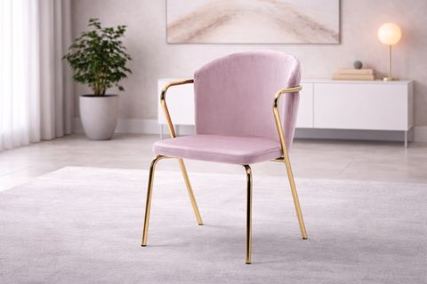VİEN SANDALYE, GOLD SOFT PEMBE