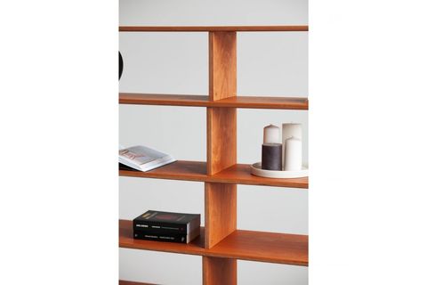 WOODESK FRESCO AHŞAP KİTAPLIK VE RAF ÜNİTESİ, TİK RENK