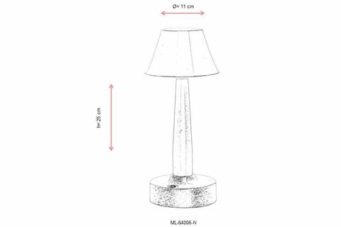 AVONNI LED MASA LAMBASI, METAL, NİKEL KAPLAMA 64006N