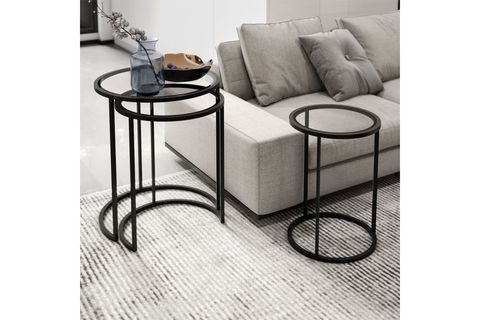 MARSAH HOME ZİGON TAKIMI, SİYAH, ŞEFFAF CAM