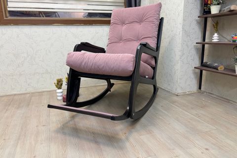 KONTES SALLANAN SANDALYE, PEMBE, WENGE SİYAH AYAKLI