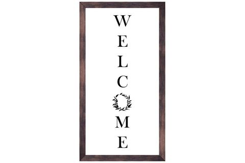 AHŞAP ÇERÇEVELİ WELCOME PANO 30X60 CM