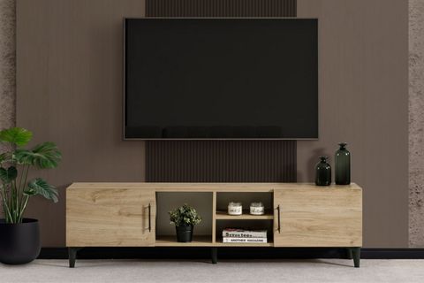 BLESK TV ÜNİTESİ, CEVİZ, 180 CM TV