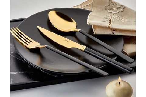 HİRA ÇUBUK GOLD SEDEF 18 PARÇA KAŞIK ÇATAL BIÇAK SETİ
