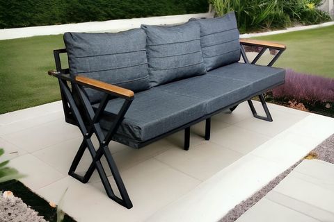 MİNA BAHÇE BALKON TAKIMI, 3+1+1, ANTRASİT