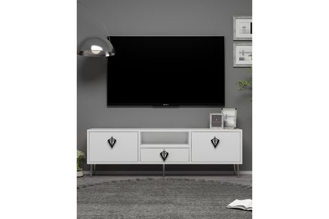 DROPDD TV SEHPASI, BEYAZ SİYAH GÜMÜŞ, 1312DROPDD 32