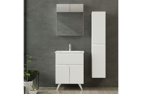 NİKA BANYO DOLABI 65CM AY2K1Ç 2K2A ETJ BOY BEYAZ