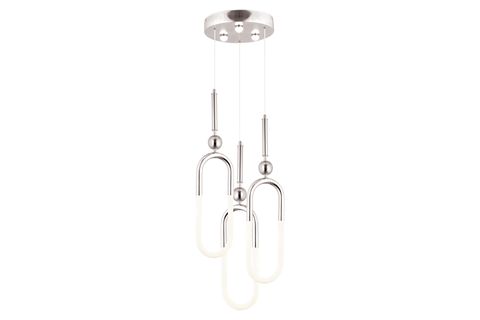 THİSTED ÜÇLÜ YUVARLAK LED AVİZE, KROM