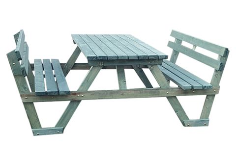 SIRT DAYAMALI PİKNİK MASASI, 6 KİŞİLİK, YEŞİL