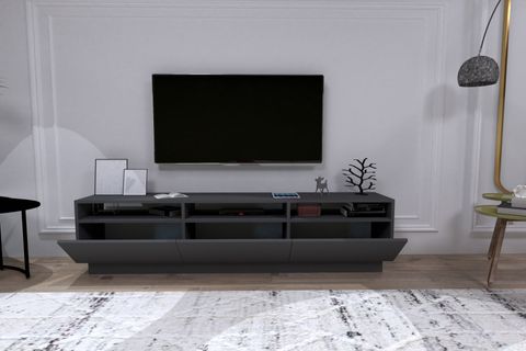 GUSTO KAPAKLI TV SEHPASI ANTRASİT 180 CM