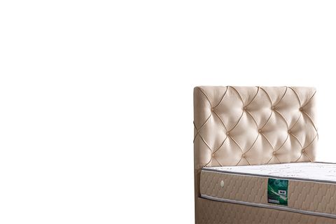 VİTA BAZA BAŞLIK VE COMFORT YATAK SETİ, BEJ, 160X200